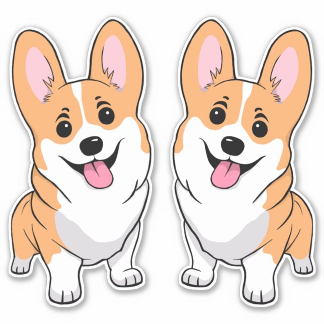 Autocollant Corgi (Devant)