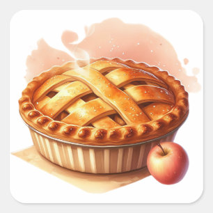 Autocollant Cottagecore Tarte aux Pommes Hiver Coz