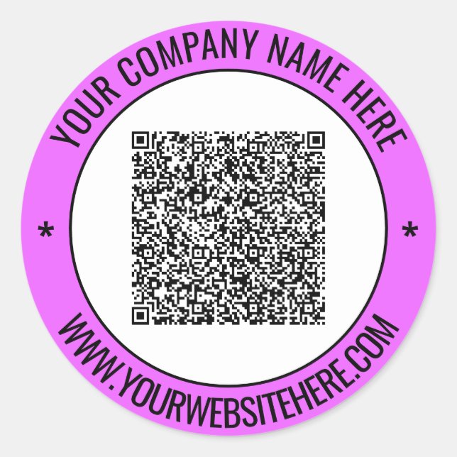 Autocollant couleur du site Web de nom de code QR  (Devant)