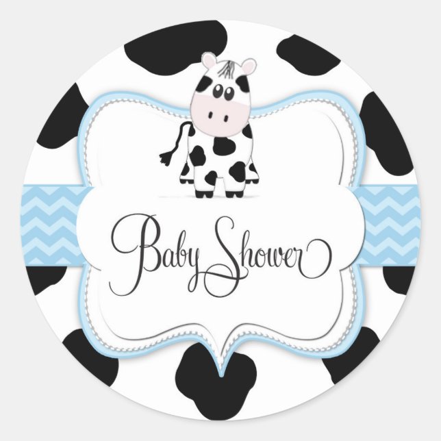 Autocollant cow-boy en bleu (Devant)