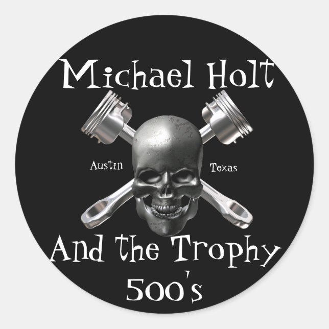 Autocollant crâne et pistons (Devant)