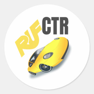 Autocollant CTR de voiture jaune RUF