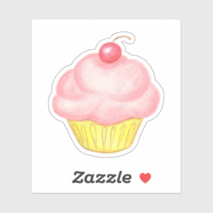 Autocollant Cupcake Rose