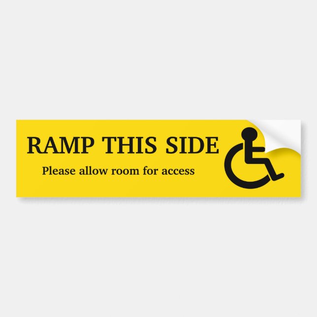 Autocollant d'accès de rampe (Devant)