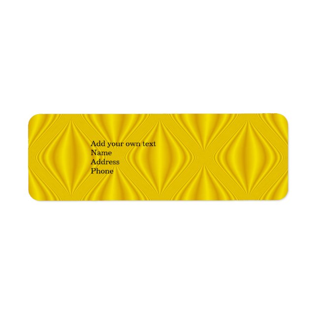 Autocollant d'adresse cadeau Label Jaune (Devant)