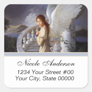 Autocollant d'adresse d'ange