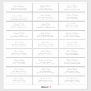 Autocollant d'adresse de noms de invités en écritu