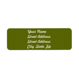 Autocollant d'adresse de retour vert olive
