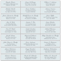 Autocollant d'adresse du mariage de la marine pers