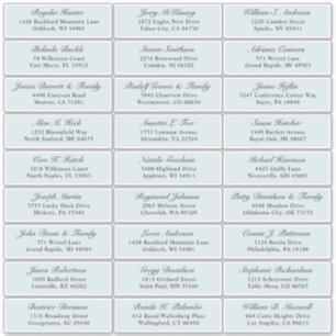 Autocollant d'adresse du mariage de la marine pers