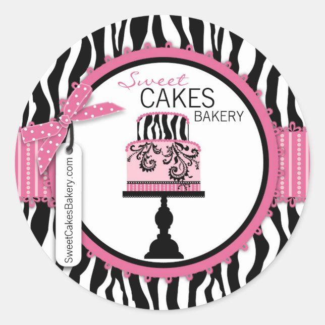 Autocollant d'affaires Boutique Chic Cake (Devant)