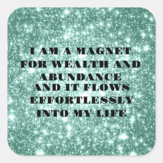 Autocollant d'affirmation 'Je suis un aimant pour 
