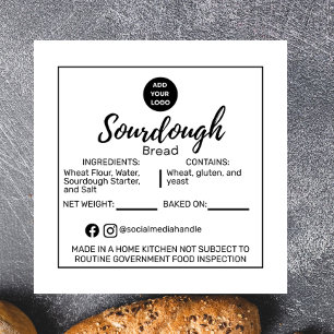 Autocollant d'allergène de boulangerie de pain au
