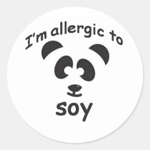 Autocollant d'allergie de soja