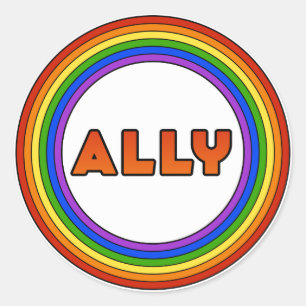 Autocollant d'allié de GLBT