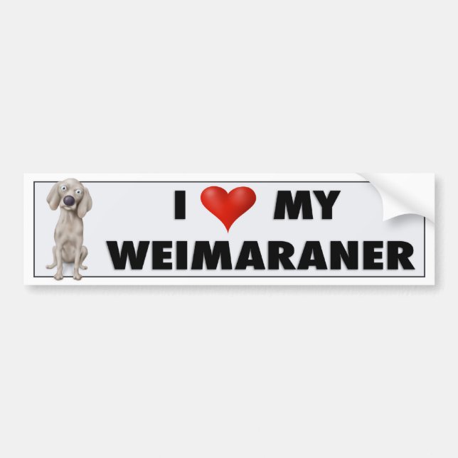 Autocollant d'amour de Weimaraner (Devant)