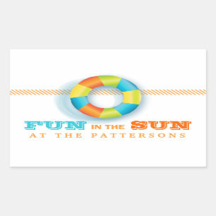 Autocollant d'amusement d'été de réception au b