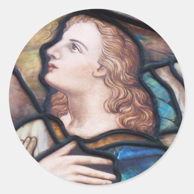 Autocollant d'ange en vitrail (Devant)