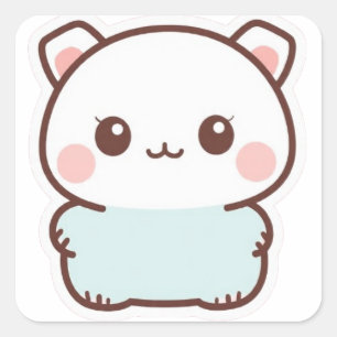 « Autocollant d'animal Kawaii Adorable – Chibi Cut