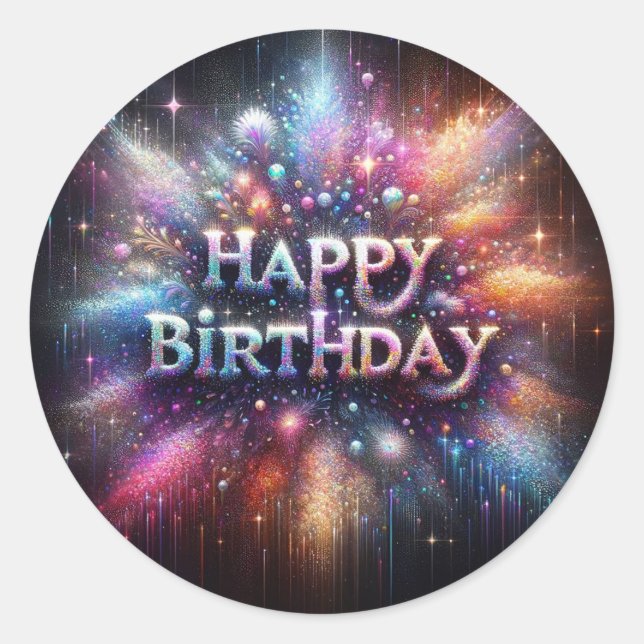 Autocollant d'anniversaire (Devant)