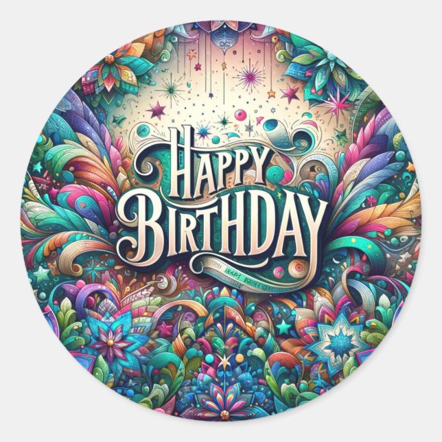 Autocollant d'anniversaire (Devant)