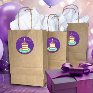 Autocollant d'anniversaire au gâteau au chocolat p