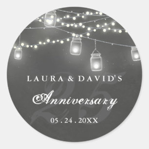 Autocollant d'anniversaire de jardin rustique sur