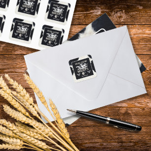 Autocollant d'anniversaire de la vache sainte post