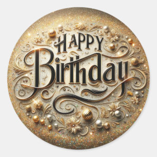 Autocollant d'anniversaire de luxe