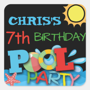 Autocollant d'anniversaire de réception au bord d