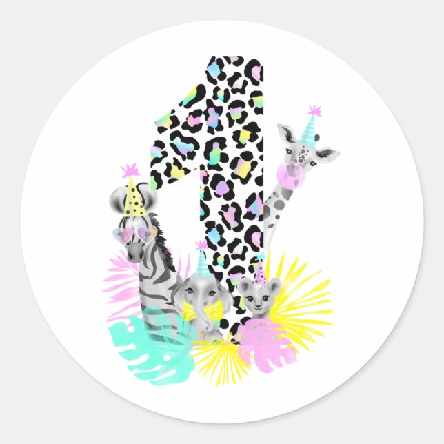 Autocollant d'anniversaire Wild ONE (Devant)