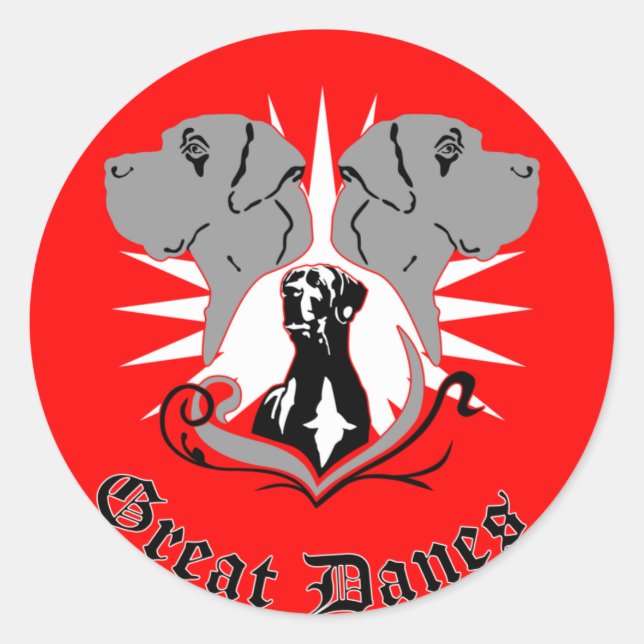 Autocollant Danois géant (Devant)
