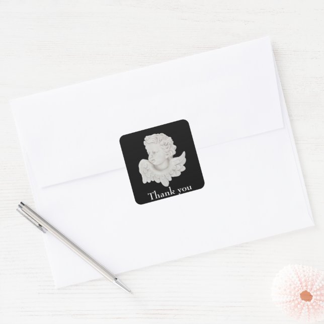 autocollant d'appréciation Merci Angel (Enveloppe)