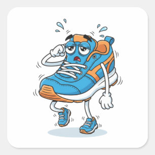 Autocollant d'art de bande dessinée de chaussure d