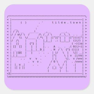 autocollant d'art de tilde.town ASCII