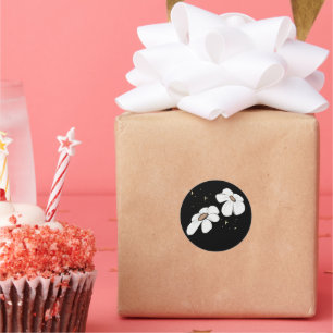 autocollant d'art floral minimal