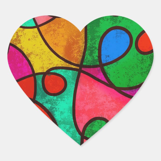 Autocollant d'art tribal africain multicolore (Devant)