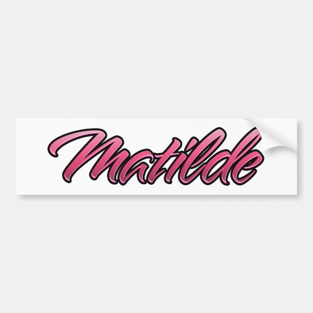 Autocollant d'Aufkleber rose pâle Matilde (Devant)