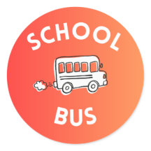 Autocollant d'autobus scolaire pour enfants