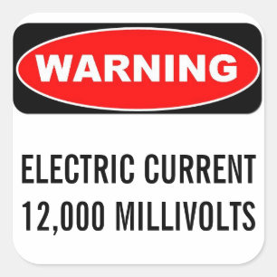 Autocollant d'avertissement de 12000 système mv