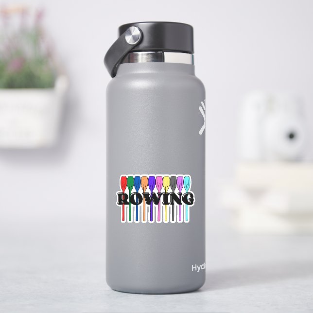 Autocollant d'aviron coloré (HydroFlask)