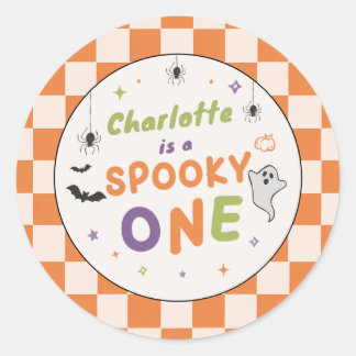 Autocollant de 1er anniversaire Halloween Spooky O