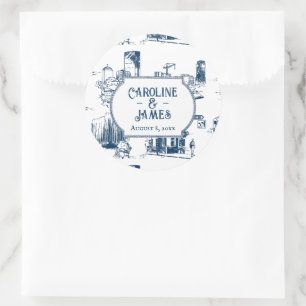 Autocollant de 3 pouces personnalisé Mariage de la