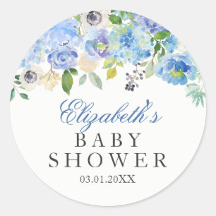 Autocollant de Baby Shower à l'aquarelle florale b