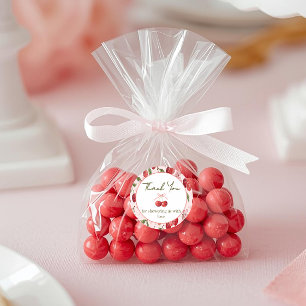 Autocollant de baby shower Cherry Sweet
