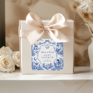 Autocollant de Baby Shower Ours en Peluche Toile B