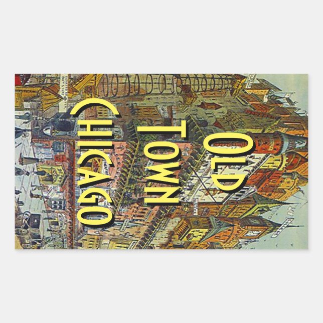 Autocollant de bagage pour Vintage voyage Old Town (Devant)