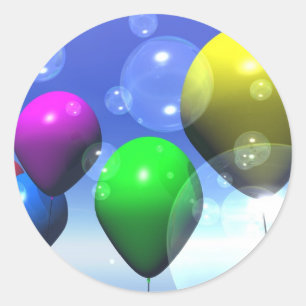 Autocollant de ballons et de bulles de partie