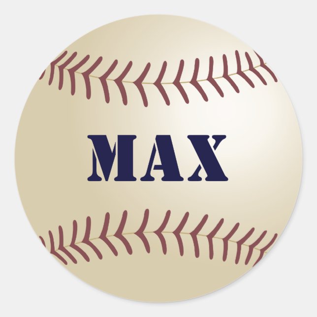 Autocollant de baseball Max (Devant)