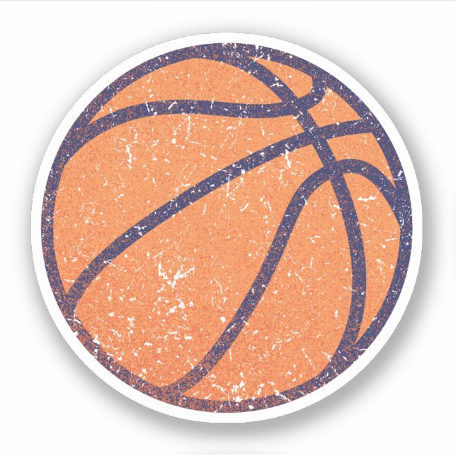 Autocollant de basketball en difficulté (Devant)